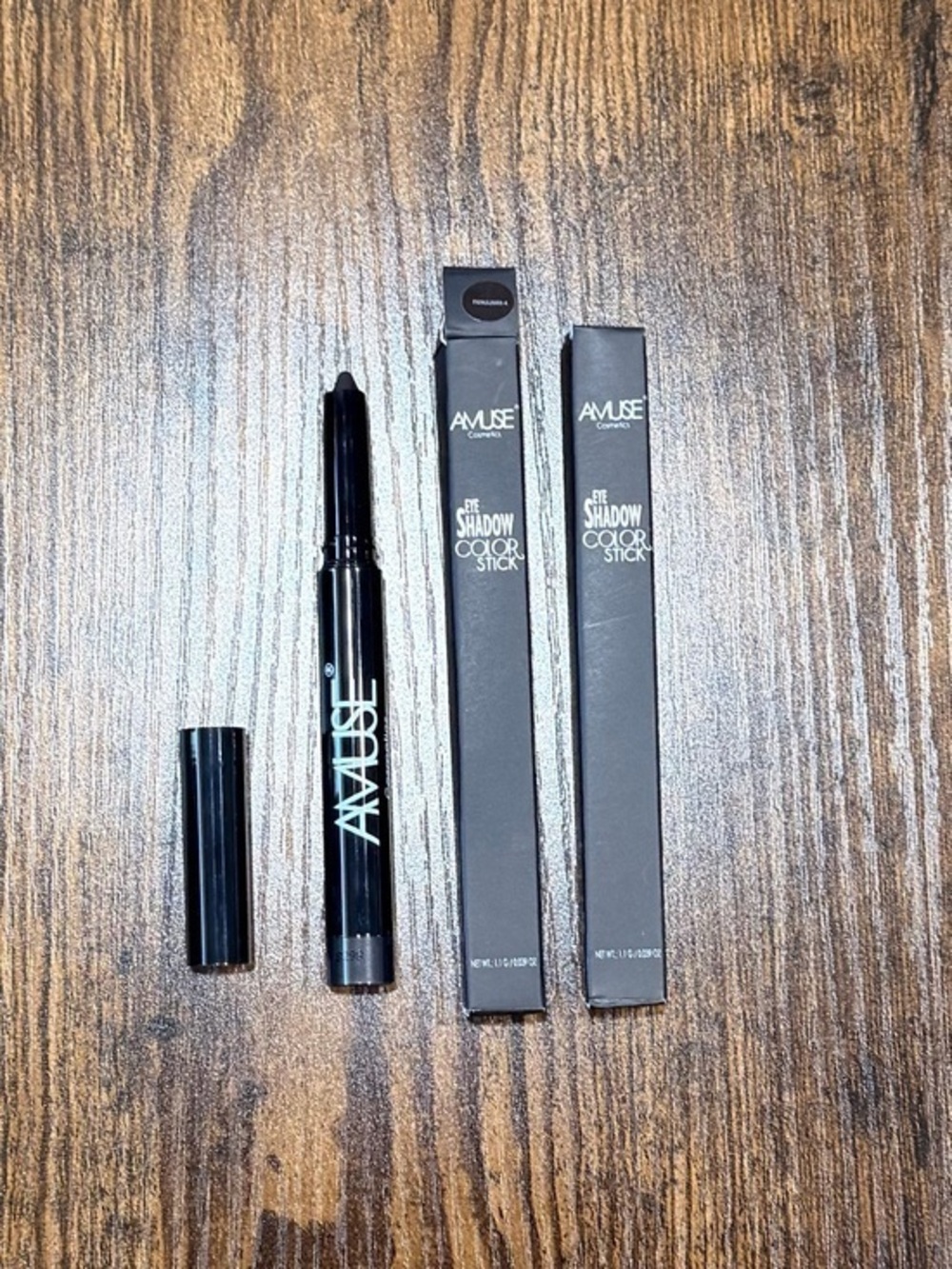Amuse shade 4 Black Eye Shadow Color Stick — Black Cream Shadow 2pack